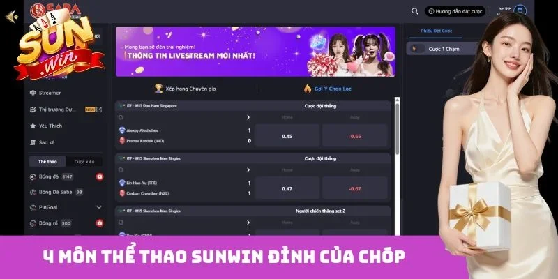 4 môn thể thao Sunwin đỉnh của chóp