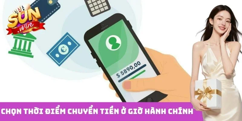 Chọn thời điểm chuyển tiền ở giờ hành chính